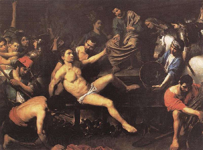VALENTIN DE BOULOGNE Martyrdom of St Lawrence et France oil painting art